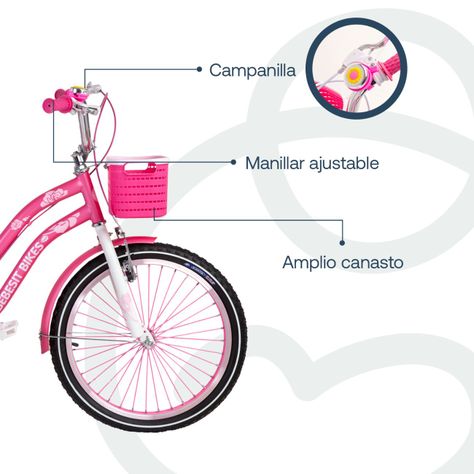 Bicicleta Infantil Queen Aro 20 Rosada Bebesit-2