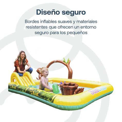 Piscina Centro de Juegos Selva Tobogán Aspersor Be Splash-2