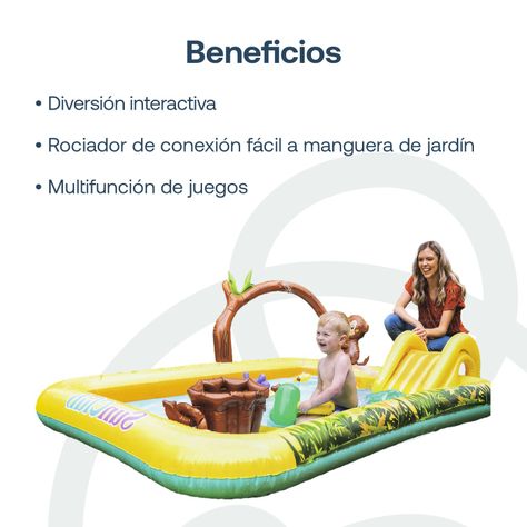 Piscina Centro de Juegos Selva Tobogán Aspersor Be Splash-4