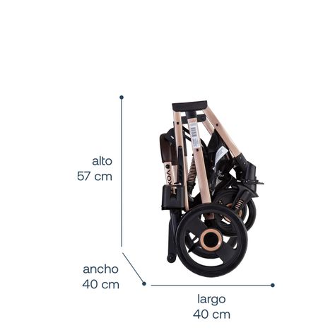 Coche Cuna Paseo Vox Gold Negro Bebesit-7