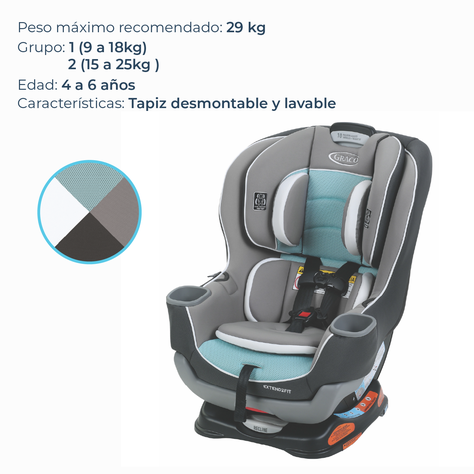 Silla de Auto Bebe Convertible Extend2Fit Spire Graco-2