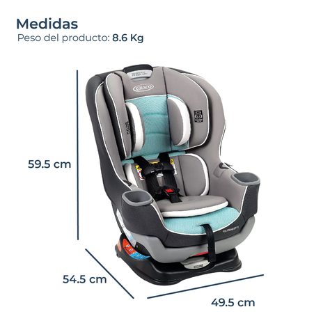 Silla de Auto Bebe Convertible Extend2Fit Spire Graco-7