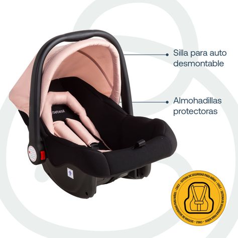 Coche Maleta Compacto Travel System Soho Rosa Bebesit-5