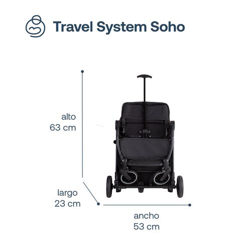 Coche Maleta Compacto Travel System Soho Rosa Bebesit-9