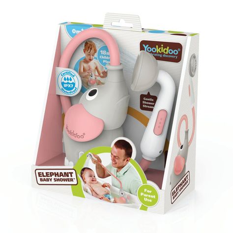 Elefante Ducha Interactivo Rosado Bebe Bañera Yookidoo-6