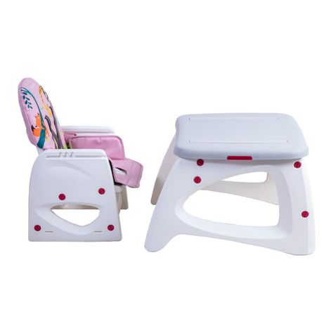 Silla de Comer Escritorio Balancin Eat&Swing Rosada Bebesit-7