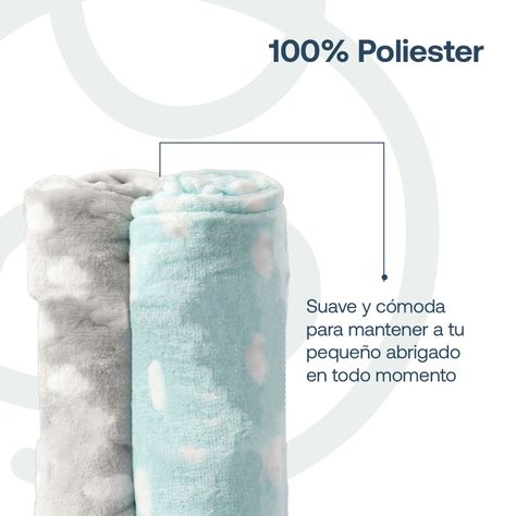 Pack 2 Mantas Bebe Hipoalergénica 110*150 cm Celeste Bebesit-3