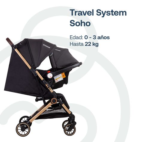 Coche Maleta Compacto Travel System Soho Negro Bebesit-4