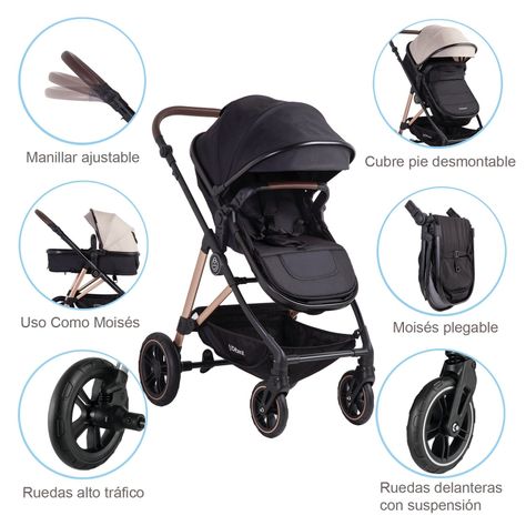 Coche Cuna Travel System Neo Negro Bebesit-5