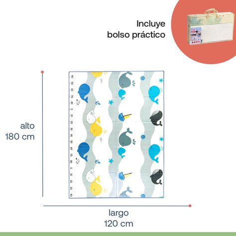 Alfombra Antigolpes Plegable 180X120 Oso y Oceano Bebesit-7