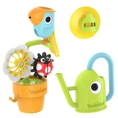 Juego de Baño Tucan y Chinita de Agua Infantil Bebé Niño Niña Tina Yookidoo-0