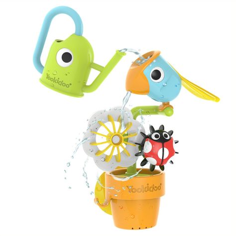 Juego de Baño Tucan y Chinita de Agua Infantil Bebé Niño Niña Tina Yookidoo-1