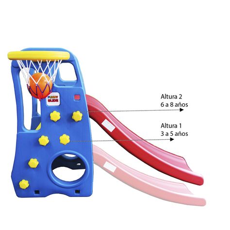 Tobogan 3 en 1 Con Cesta de Basquetbol Bebesit-6