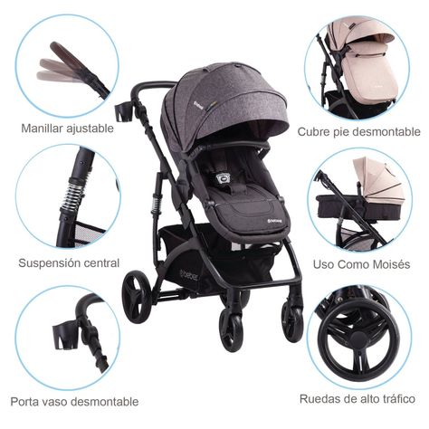 Coche Cuna Travel System Explorer LX Negro-7