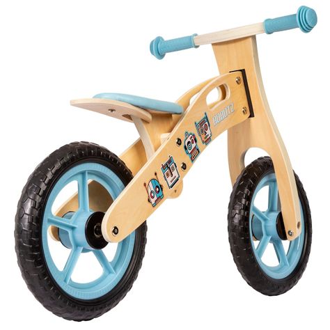 Bicicleta De Equilibrio Aprendizaje Madera Robot Celeste Bebesit-2