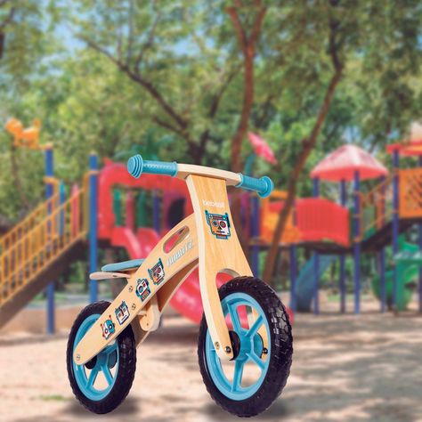 Bicicleta De Equilibrio Aprendizaje Madera Robot Celeste Bebesit-9