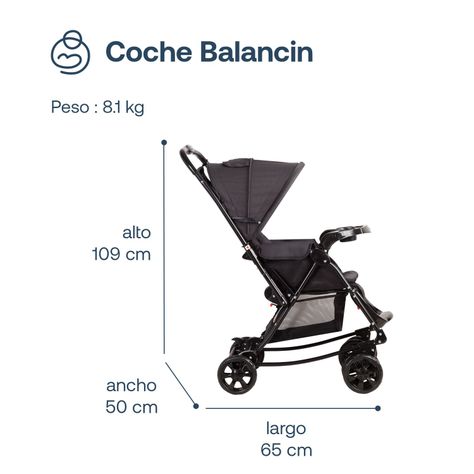 Coche Cuna Balancin SX Negro Melange Bebesit-6