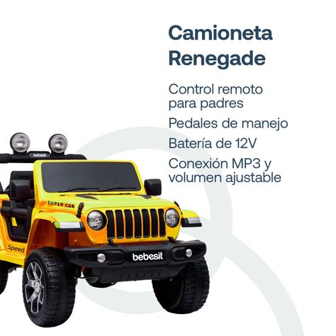 Camioneta Eléctrica Bebesit Renegade - Amarillo-1