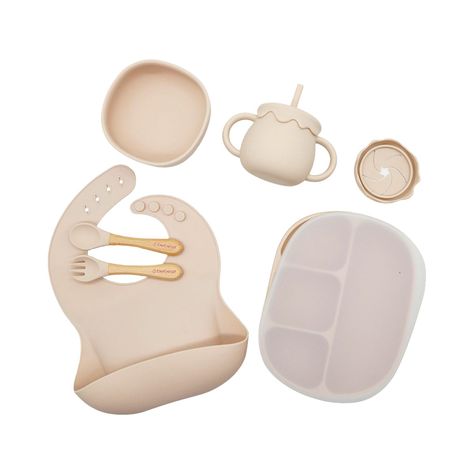 Set Alimentación October Silicona Beige-0