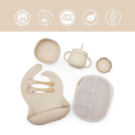 Set Alimentación October Silicona Beige-4