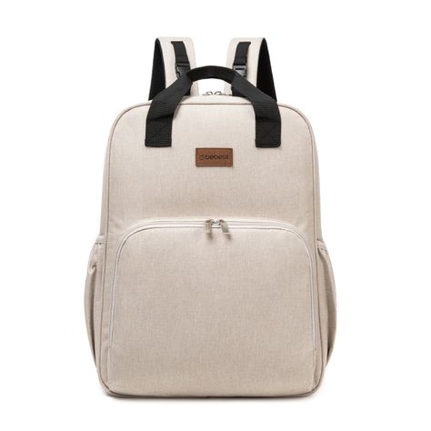 Mochila Maternal 3 En 1 Pañalera Cuna Y Mudador Portátil Beige Bebesit-0