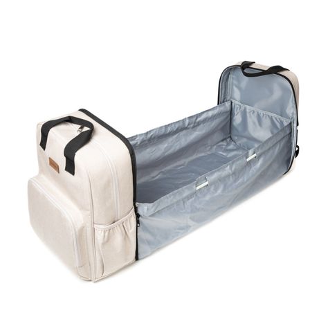 Mochila Maternal 3 En 1 Pañalera Cuna Y Mudador Portátil Beige Bebesit-2