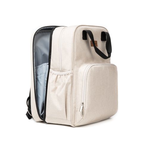 Mochila Maternal 3 En 1 Pañalera Cuna Y Mudador Portátil Beige Bebesit-6