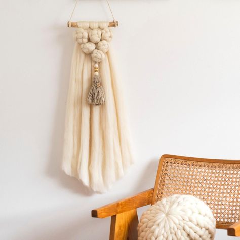 Mural Tejido Pared Boho 20 cm x 50cm Natural-1