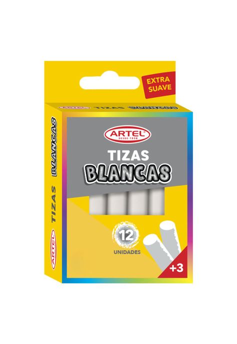 Tiza Blanca 12 Unidades Artel-0