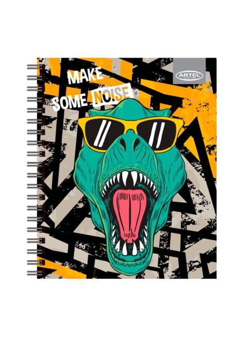 CUADERNO UNIVERSITARIO ARTEL 100 HOJAS 7MM DISEÑO DINO ARTEL-0