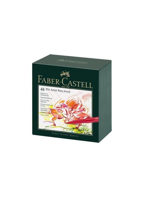 Set 48 Marcadores Pitt Artist Pen Brush Faber Castell-1