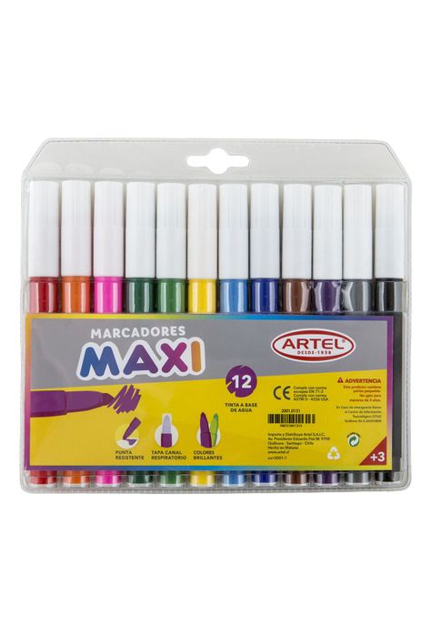 Estuche 12 Marcadores Maxi Artel-0