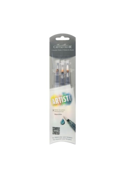 Set 3 Pincel Recargable Artist Studio Aqua2Go Cretacolor-0