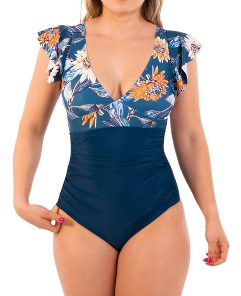 Traje De Baño Flare Azul-2