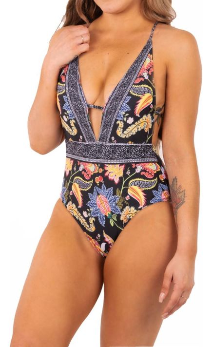 Traje De Baño Entero Black Fire-1