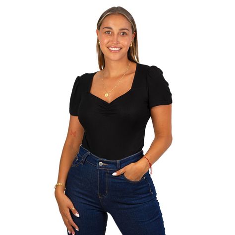 Body mujer básico escote corazón HIPSY-0