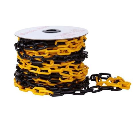 Cadena Plástica Amarillo-Negro 25 mts.-0
