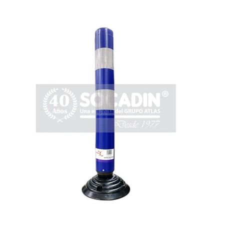 Hito Vial Abatible Azul 83 cms -0