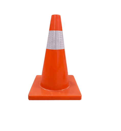 Cono vial 45 cms con cinta reflectante -0