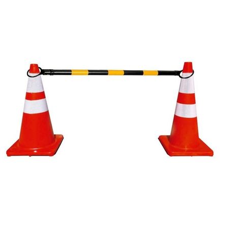 Barra Conectora de Conos Negro/Amarillo expandible hasta 220 cms.-1