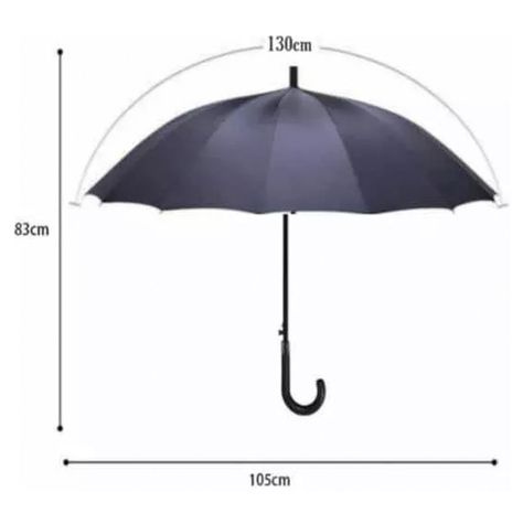 Paraguas Mango Largo Sombrilla Impermeable Automática Grande-1