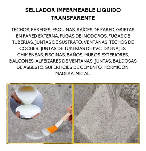 Tapagotera Sellador Impermeabilizante Líquido 300g-3