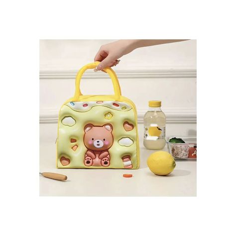 4 Bolso Termico Tipo Lonchera Con Efecto 3d Amarillo-2