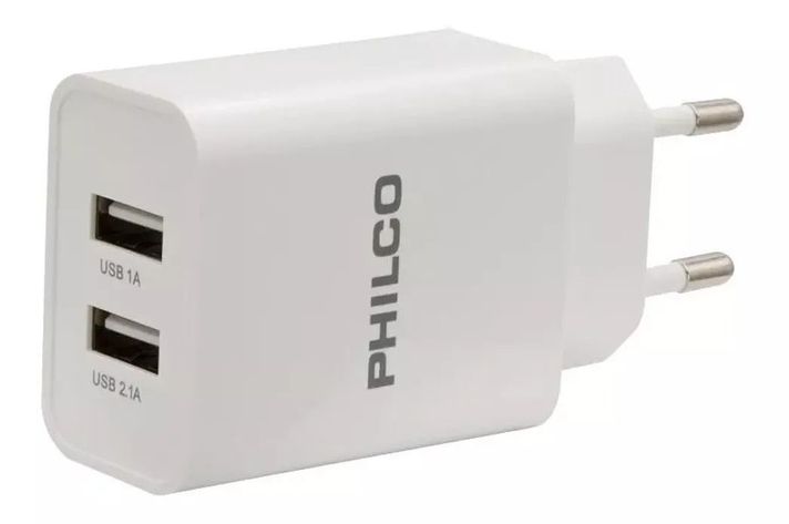 Cargador Celular Pared Y Cable Tipo C Philco 2.1a-2