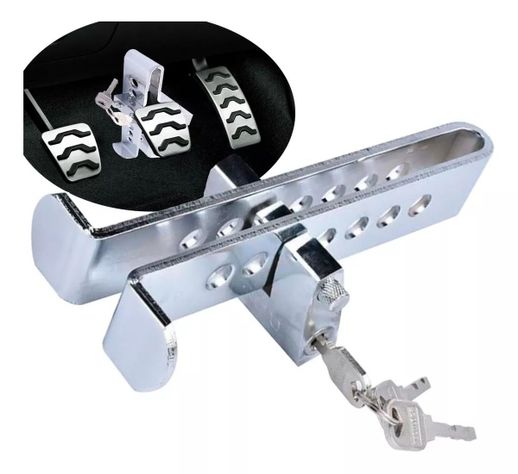 Traba Pedal + Candado + Llaves Seguridad Auto Seguridad-0
