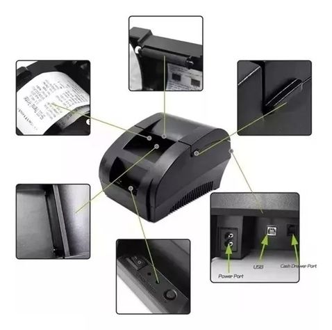 Impresora Boletas Sii Usb Rollo 58mm T Tickets + 6 Rollos-6