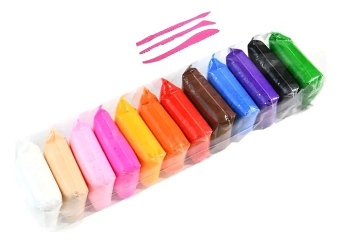12 Masitas Moldeable 10grs Goma Eva Slime + Estecas-1