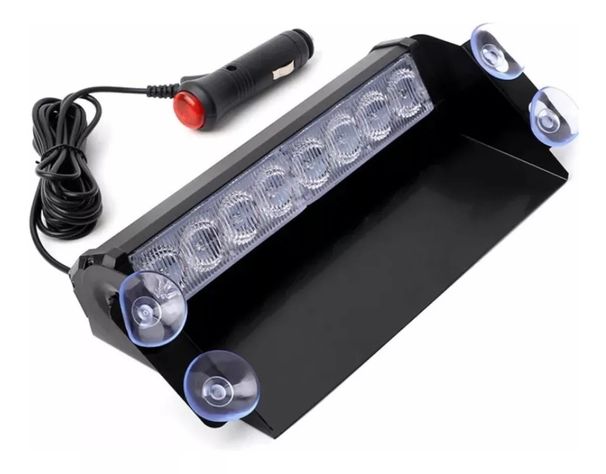 Baliza Parabrisas Autos Led Estroboscópica Rojo-azul 12v-3