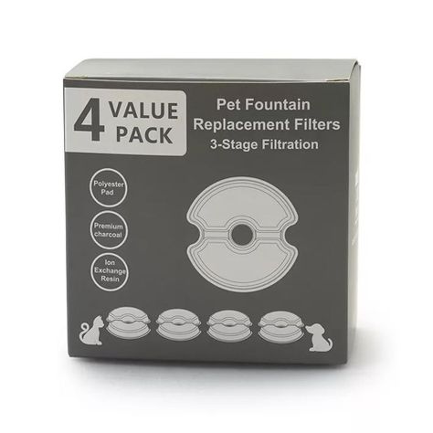 Pack De 4 Filtros De Repuestos Para Fuente/ Acero Inoxidable-5