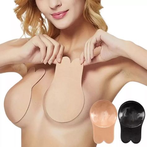 Levanta Busto Adhesivo Sujetador Invisible Reutilizable Beige L XL-0